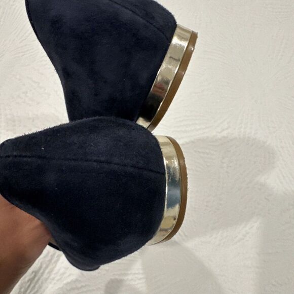 Talbots EUC Ryan Blue Suede RED TRUCK Christmas Holiday Flats Shoes Women's 8 M - Picture 6 of 16